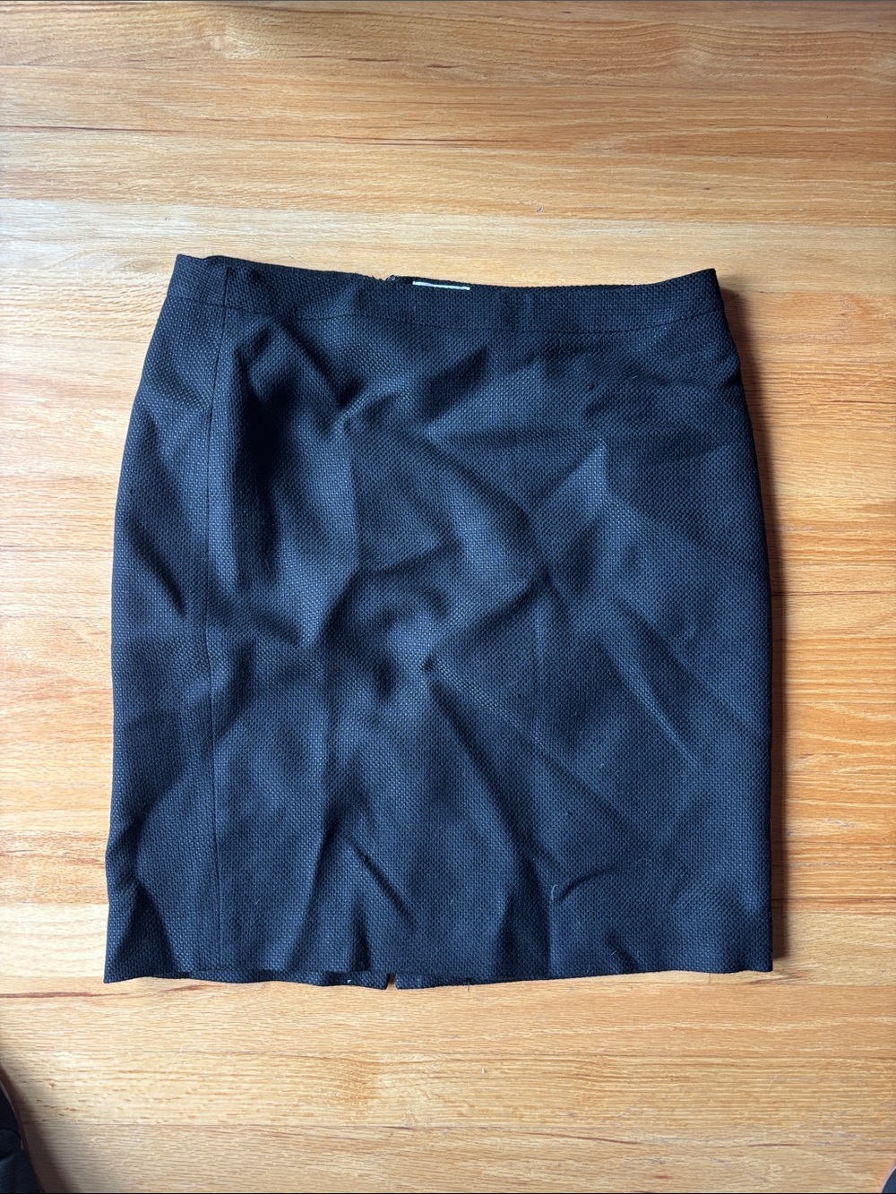 LOFT Black Textured Pencil Skirt